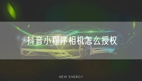 抖音小程序相机怎么授权