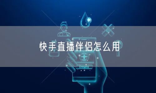 快手直播伴侣怎么用