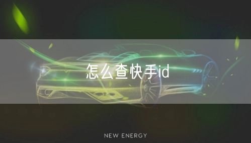 怎么查快手id