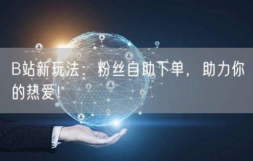 B站新玩法：粉丝自助下单，助力你的热爱！