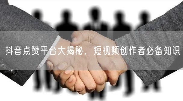 抖音点赞平台大揭秘，短视频创作者必备知识