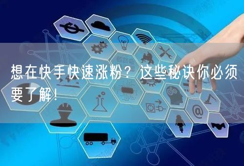 想在快手快速涨粉？这些秘诀你必须要了解！