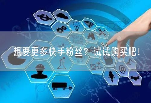 想要更多快手粉丝？试试购买吧！