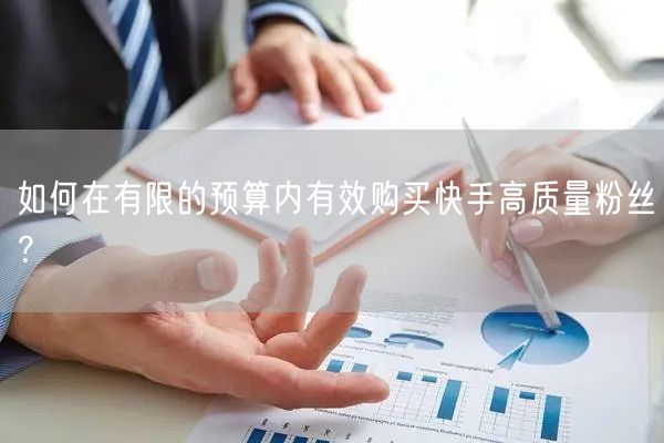 如何在有限的预算内有效购买快手高质量粉丝？