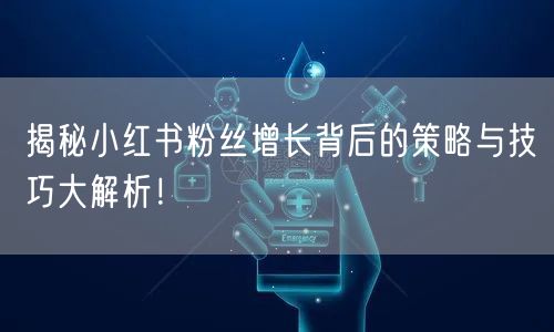 揭秘小红书粉丝增长背后的策略与技巧大解析！