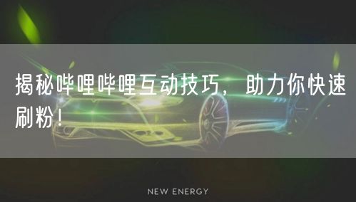 揭秘哔哩哔哩互动技巧，助力你快速刷粉！