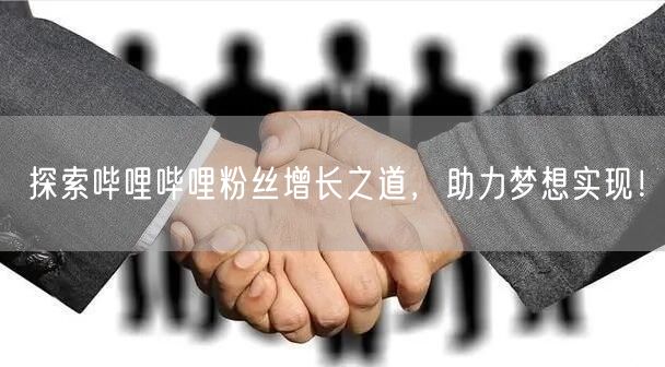 探索哔哩哔哩粉丝增长之道，助力梦想实现！