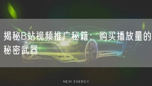 揭秘B站视频推广秘籍：购买播放量的秘密武器