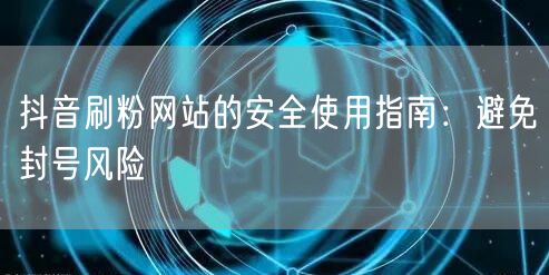 抖音刷粉网站的安全使用指南：避免封号风险