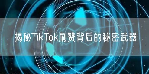 揭秘TikTok刷赞背后的秘密武器
