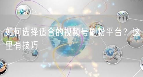 如何选择适合的视频号刷粉平台？这里有技巧