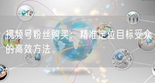 视频号粉丝购买：精准定位目标受众的高效方法