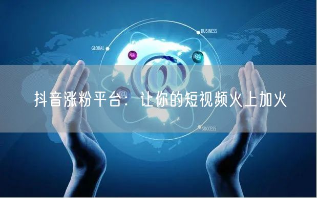 抖音涨粉平台：让你的短视频火上加火