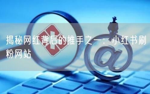 揭秘网红背后的推手之一：小红书刷粉网站