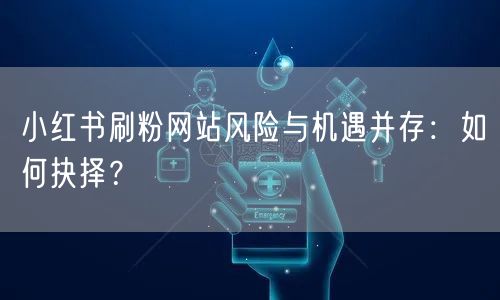小红书刷粉网站风险与机遇并存：如何抉择？
