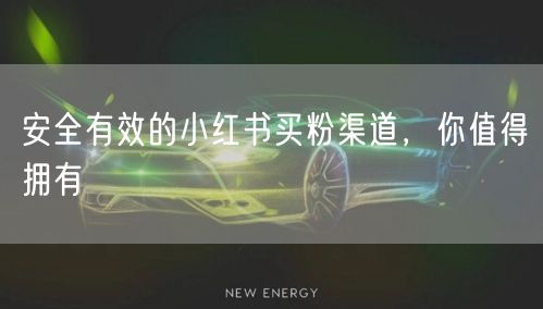 安全有效的小红书买粉渠道，你值得拥有