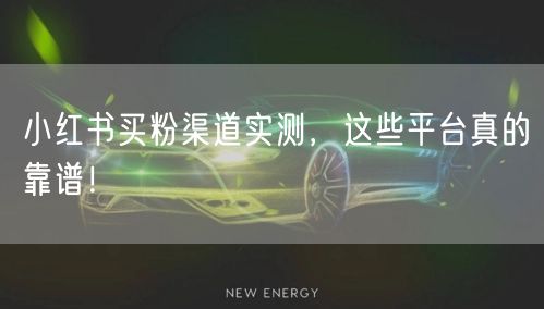 小红书买粉渠道实测，这些平台真的靠谱！