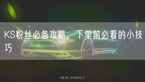 KS粉丝必备攻略，下单前必看的小技巧