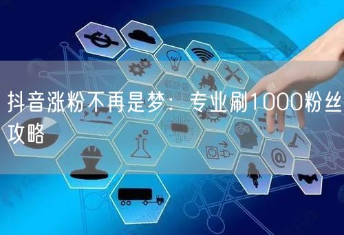 抖音涨粉不再是梦：专业刷1000粉丝攻略