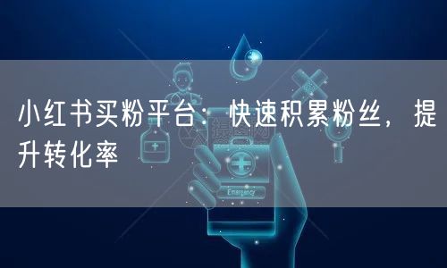 小红书买粉平台：快速积累粉丝，提升转化率