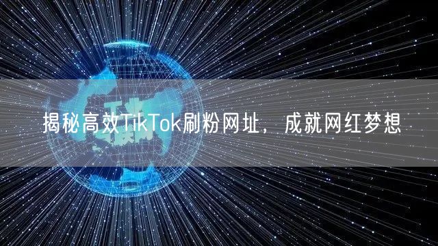 揭秘高效TikTok刷粉网址，成就网红梦想