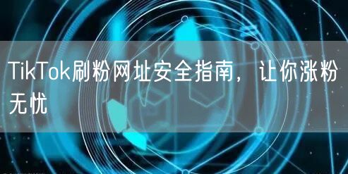 TikTok刷粉网址安全指南，让你涨粉无忧