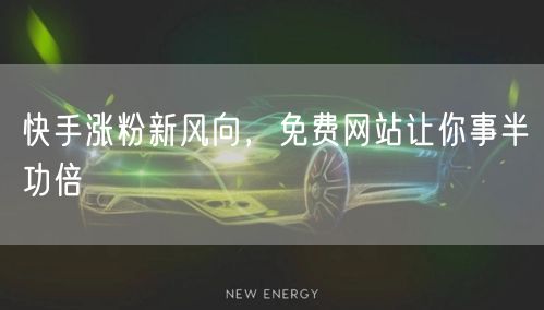 快手涨粉新风向，免费网站让你事半功倍