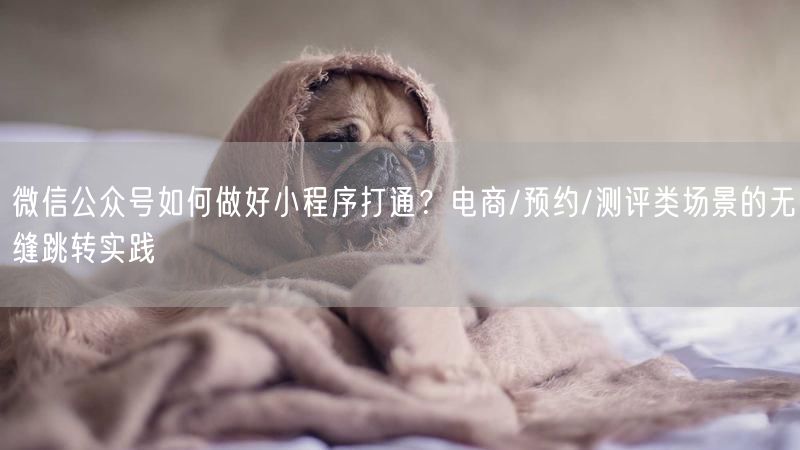 微信公众号如何做好小程序打通？电商/预约/测评类场景的无缝跳转实践