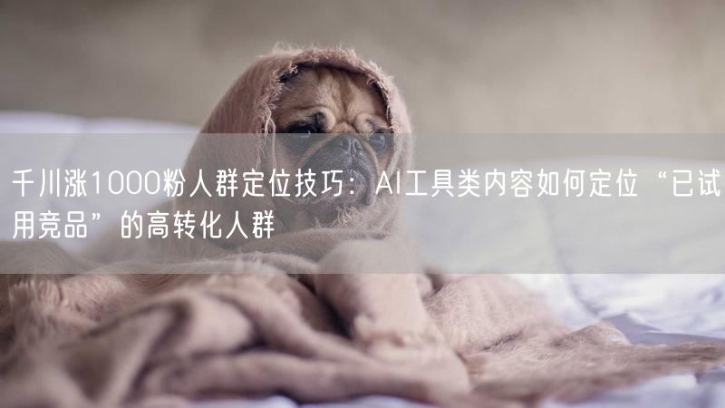 千川涨1000粉人群定位技巧：AI工具类内容如何定位“已试用竞品”的高转化人群